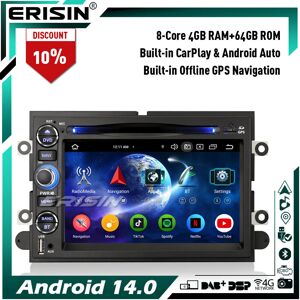 Erisin 4+64gb Android 14 Car Stereo Gps Carplay For Ford F150 F250 F350 Explorer Fusion Erisin 4+64gb Android 14 Car Stereo Gps Carplay For Ford F150 F250 F350 Explorer Fusion