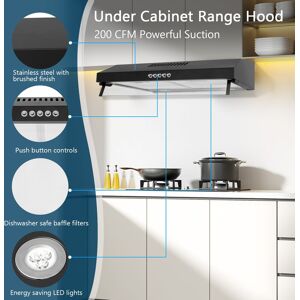 Kartols 60 Cm Visor Cooker Hood Led Under Cabinet Hood Top & Rear Vented Range Hood Fan Kartols 60 Cm Visor Cooker Hood Led Under Cabinet Hood Top & Rear Vented Range Hood Fan