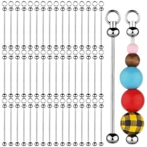 Sodial 3x(50pcs Blank Beadable Keychain Bars,Metal Diy Bead Keychain Bar Charms5985 Sodial 3x(50pcs Blank Beadable Keychain Bars,Metal Diy Bead Keychain Bar Charms5985