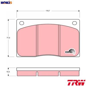 Trw Brake Pad Set Disc Brake Gdb585 For Daimler Xj/40/81 Limousine 2.8/-/5.3 3.6l Xj Trw Brake Pad Set Disc Brake Gdb585 For Daimler Xj/40/81 Limousine 2.8/-/5.3 3.6l Xj