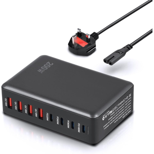 Does Not Apply Black 200w 8-Port Desktop Charging Station With 4 Usb-C And 4 Usb-A Ports & 1.5m Does Not Apply Black 200w 8-Port Desktop Charging Station With 4 Usb-C And 4 Usb-A Ports & 1.5m
