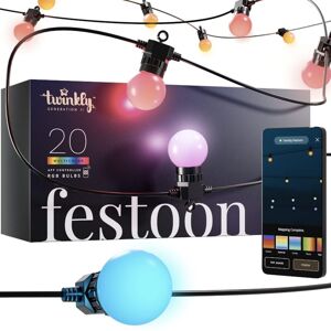 Twinkly Festoon Gen 2 App Controlled 20 Led Smart 10m Garden String Wire Lights Twinkly Festoon Gen 2 App Controlled 20 Led Smart 10m Garden String Wire Lights