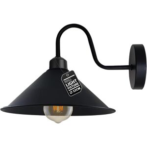 Ledsone Vintage Wall Light Fixture, Black Wall Sconce E27 Base Socket Screw Type Ledsone Vintage Wall Light Fixture, Black Wall Sconce E27 Base Socket Screw Type