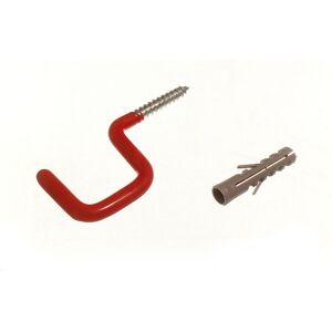 Onestopdiy 48 X Red Plastic Coated Screw In Square Utility Hooks With Wall Plug Onestopdi Onestopdiy 48 X Red Plastic Coated Screw In Square Utility Hooks With Wall Plug Onestopdi