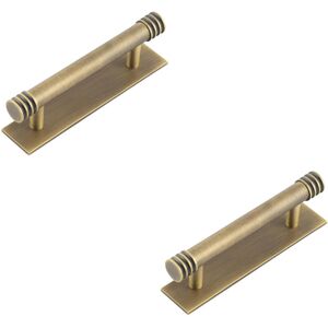 2 Pack Elegant Antique Brass Cabinet Handle With 96mm Centers Kitchen Drawer 2 Pack Elegant Antique Brass Cabinet Handle With 96mm Centers Kitchen Drawer