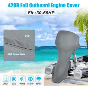 X Autohaux 420d Oxford Cloth Motor Full Outboard Engine Cover Boat Fit Up 30-60hp Gray X Autohaux 420d Oxford Cloth Motor Full Outboard Engine Cover Boat Fit Up 30-60hp Gray