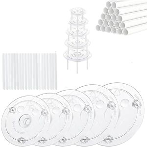 Sodial 2x(40 Pieces Plastic Cake Dowel Rods Set, Support Rods For 4, 6, 8, 10,125033 Sodial 2x(40 Pieces Plastic Cake Dowel Rods Set, Support Rods For 4, 6, 8, 10,125033