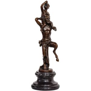 Aubaho A Bronze Sculpture Of A Faun With Little Bacchus Wine 31cm Aubaho A Bronze Sculpture Of A Faun With Little Bacchus Wine 31cm
