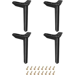 Sourcingmap Furniture Legs, 4pcs 150mm Height - Carbon Steel Furniture Feet (Metallic Black) Sourcingmap Furniture Legs, 4pcs 150mm Height - Carbon Steel Furniture Feet (Metallic Black)