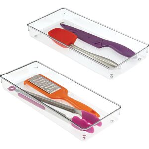 Interdesign Idesign 52660m2 Linus Organiser Tray, Large Plastic Drawer Insert, Pack Of 2 Acc Interdesign Idesign 52660m2 Linus Organiser Tray, Large Plastic Drawer Insert, Pack Of 2 Acc