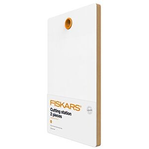 Fiskars FF Wooden Cutting Board - Replaceable Plastic Insert - Ergonomic Fiskars FF Wooden Cutting Board - Replaceable Plastic Insert - Ergonomic