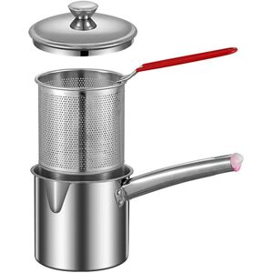Sodial 5x(Deep Fryer Pot,Small Fryer Pot,Multipurpose Stainless Steel Baskets,6600 Sodial 5x(Deep Fryer Pot,Small Fryer Pot,Multipurpose Stainless Steel Baskets,6600
