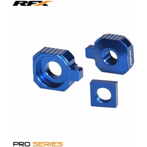 Racefx Rfx Motocross Mx Pro Rear Axle Adjuster Blocks (Blue) Husqvarna Tc65 17-24 Racefx Rfx Motocross Mx Pro Rear Axle Adjuster Blocks (Blue) Husqvarna Tc65 17-24