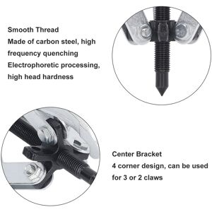 Rio 150mm 3 Claw Puller Carbon Steel Spiral Rod Double Hole Removal Tool For Gears Rio 150mm 3 Claw Puller Carbon Steel Spiral Rod Double Hole Removal Tool For Gears
