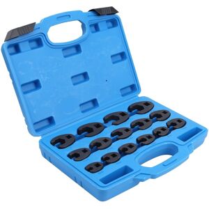 15pcs Flare Nut Wrench 3/8in And 1/2in Drive Open End Crowfoot Spanner 8-24mm Cr 15pcs Flare Nut Wrench 3/8in And 1/2in Drive Open End Crowfoot Spanner 8-24mm Cr