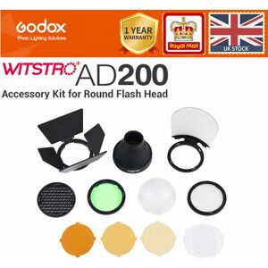 Godox Ak-R1 Super Accessory Kit Honeycomb Snoot Diffuser And Filters For Ad200 Godox Ak-R1 Super Accessory Kit Honeycomb Snoot Diffuser And Filters For Ad200