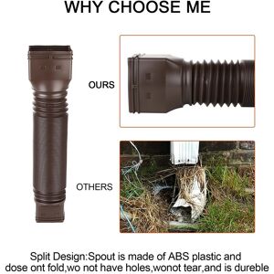 2pcs White Rain Gutter Downspout Extension Pipe Drain Hose 41.5x22x10.5cm 2pcs White Rain Gutter Downspout Extension Pipe Drain Hose 41.5x22x10.5cm