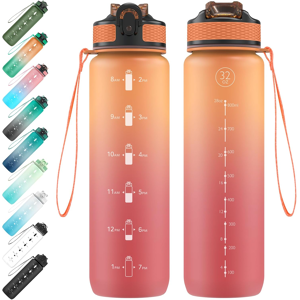 Does Not Apply Water Bottle 1l / 500ml, 16oz / 32oz Leak-Proof Motivational Sports Drinks Bottl Does Not Apply Water Bottle 1l / 500ml, 16oz / 32oz Leak-Proof Motivational Sports Drinks Bottl