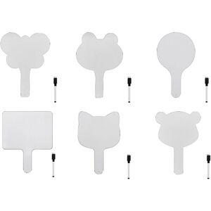 Sodial 3x(6pcs Dry Erase Answer Paddle - White Board, Sided Paddles Dry Erase8817 Sodial 3x(6pcs Dry Erase Answer Paddle - White Board, Sided Paddles Dry Erase8817