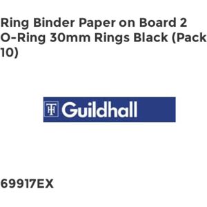 Guildhall Ring Binder Paper On Board 2 O-Ring 30mm Rings Black (Pack 10) Guildhall Ring Binder Paper On Board 2 O-Ring 30mm Rings Black (Pack 10)