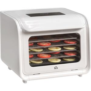 Homcom Food Dehydrator With 6 Stainless Steel Tray, For Fruit, Meat, White Homcom Food Dehydrator With 6 Stainless Steel Tray, For Fruit, Meat, White