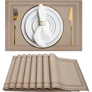 Does Not Apply Set Of 8 Placemats, Non-Slip Crossweave Woven Vinyl Insulation Place Mat Washabl Does Not Apply Set Of 8 Placemats, Non-Slip Crossweave Woven Vinyl Insulation Place Mat Washabl