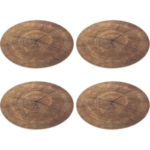 Set Of 4 Tree Trunk Print Round Placemat 38cm Tree Slice Style Place Mat Kitch Set Of 4 Tree Trunk Print Round Placemat 38cm Tree Slice Style Place Mat Kitch