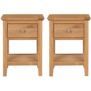 Hallowood Furniture Pair Of Small Oak Side Table Nightstand/lamp Table Bedside Cabinet Hallowood Furniture Pair Of Small Oak Side Table Nightstand/lamp Table Bedside Cabinet