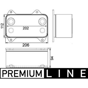 Mahle Clc63000p Engine Oil Cooler Brazed Cooling Fins 202mm Length Fits Daf Bova Mahle Clc63000p Engine Oil Cooler Brazed Cooling Fins 202mm Length Fits Daf Bova