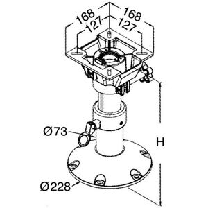 Base And Column + Seat Support Height 340/470 - 1 Pc Osculati - 48.709.99 Base And Column + Seat Support Height 340/470 - 1 Pc Osculati - 48.709.99