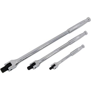 Neilsen 3pc Flexi Head Knuckle Breaker Bar Set 1/4\" 3/8\" & 1/2\" Drive Neilsen 3pc Flexi Head Knuckle Breaker Bar Set 1/4\" 3/8\" & 1/2\" Drive