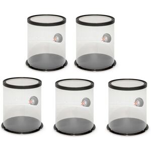 5pcs Round 10" Transparent Cake Box Black Clear Lid (26x24cm) 5pcs Round 10" Transparent Cake Box Black Clear Lid (26x24cm)