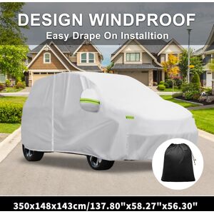 X Autohaux Waterproof Car Cover With Hook For Honda N-Wgn Silver Tone 350x148x143cm X Autohaux Waterproof Car Cover With Hook For Honda N-Wgn Silver Tone 350x148x143cm