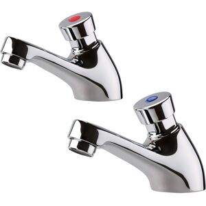 Pillar Basin Taps Hot & Cold Ergo Bathroom Non-Concussive Chrome Enki Bt4006 Pillar Basin Taps Hot & Cold Ergo Bathroom Non-Concussive Chrome Enki Bt4006