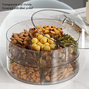 Transparent Rotating Serving Tray 2 Layers Large Capacity Plastic Clear Sna Sg Transparent Rotating Serving Tray 2 Layers Large Capacity Plastic Clear Sna Sg