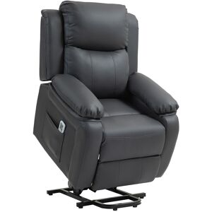 Homcom Riser And Recliner Chair Power Lift Recliner With Remote Dark Grey Homcom Riser And Recliner Chair Power Lift Recliner With Remote Dark Grey