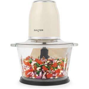 Salter Retro Cream Food Chopper - Electric 1.2 Litre, 2 Speed Settings, Dual Sta Salter Retro Cream Food Chopper - Electric 1.2 Litre, 2 Speed Settings, Dual Sta