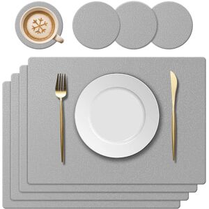 Washable Silicone Placemat And Coaster, Heat Resistant 220 °c, Non-Slip And Wate Washable Silicone Placemat And Coaster, Heat Resistant 220 °c, Non-Slip And Wate