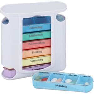 Relaxdays Pill Organiser Lightweight Compact Weekly Pill Dispenser Travel Pill Case Relaxdays Pill Organiser Lightweight Compact Weekly Pill Dispenser Travel Pill Case
