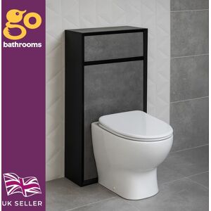The Bath People Dali Black Grey Bathroom Wc Btw Toilet Unit Bathroom & Concealed Cistern 50cm The Bath People Dali Black Grey Bathroom Wc Btw Toilet Unit Bathroom & Concealed Cistern 50cm
