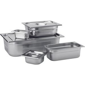 Utopia Stainless Steel Gn 1/1 Pan 10cm Deep Food Preparation And Storage Pan Pack Of 6 Utopia Stainless Steel Gn 1/1 Pan 10cm Deep Food Preparation And Storage Pan Pack Of 6