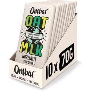 Mood Foods Ltd Vegan Chocolate - Ombar Hazelnut Oat M'Lk (70g X 10 Bars) Organic Fair Trade, Da Mood Foods Ltd Vegan Chocolate - Ombar Hazelnut Oat M'Lk (70g X 10 Bars) Organic Fair Trade, Da