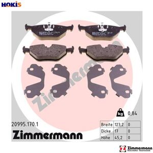 Zimmermann Brake Pad Set Disc Brake 20995.170.1 For Bmw 3/z/e6/roadster/e4/convertible/e0 Zimmermann Brake Pad Set Disc Brake 20995.170.1 For Bmw 3/z/e6/roadster/e4/convertible/e0