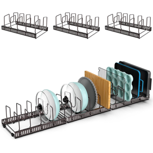 Does Not Apply 15 Adjustable Dividers Pot Rack Pan Lid Organizer, 3 In 1 Skillet Griddle Cuttin Does Not Apply 15 Adjustable Dividers Pot Rack Pan Lid Organizer, 3 In 1 Skillet Griddle Cuttin