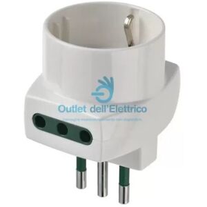 Vimar 00322.B Power Adapter - Multi-socket Italian Standard - White Vimar 00322.B Power Adapter - Multi-socket Italian Standard - White