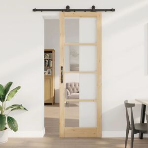 Vidaxl Natural Wood Sliding Door - 78x232 cm Vidaxl Natural Wood Sliding Door - 78x232 cm