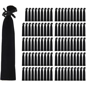 Sodial 4x(100pcs Velvet Pen Pouch Black Drawstring Bag Single Pen Holder Packaging5686 Sodial 4x(100pcs Velvet Pen Pouch Black Drawstring Bag Single Pen Holder Packaging5686