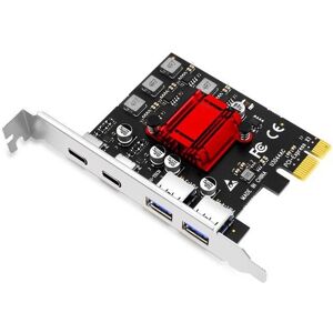 Sodial 3x(Pcie Expansion Card Pcie To 2 Port Usb3.2 Gen1 Type-C + 2 Port Usb3.27796 Sodial 3x(Pcie Expansion Card Pcie To 2 Port Usb3.2 Gen1 Type-C + 2 Port Usb3.27796