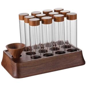 Sodial 1pcs Coffee Bean Glass Tube With Wood Tool Bottled Tubes Grain Storage6572 Sodial 1pcs Coffee Bean Glass Tube With Wood Tool Bottled Tubes Grain Storage6572
