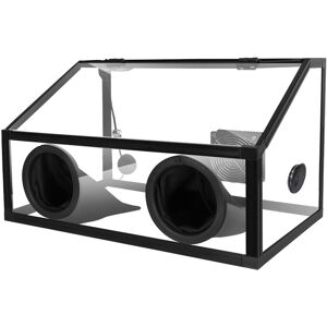 Enclosed Electric Grinding Polisher Acrylic Dust Box Cover With Led W/ Fan Enclosed Electric Grinding Polisher Acrylic Dust Box Cover With Led W/ Fan